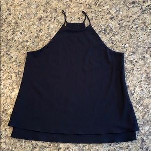 Black crepe dressy tank